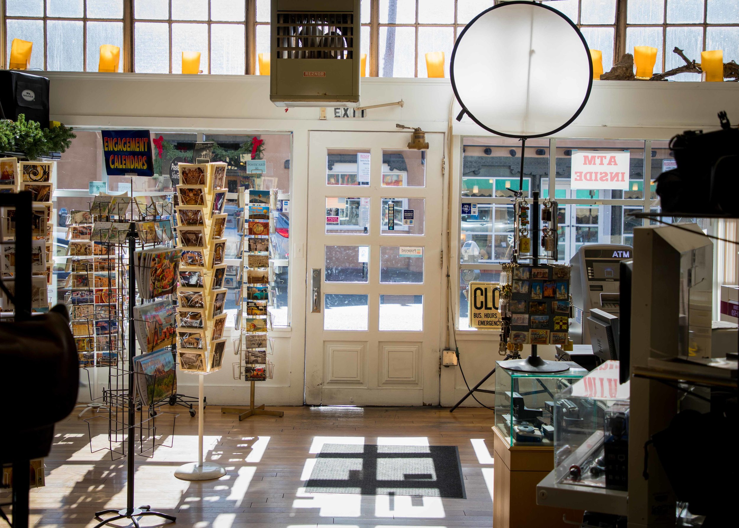 A detail from inside The Camera Shop of Santa Fe